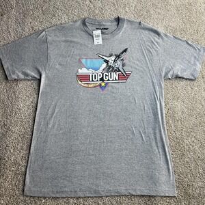 Top Gun Fighter Jet Shirt Mens 2XLT Gray Graphic Tee Movie Aviation Crewneck